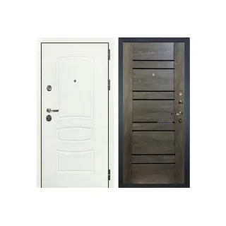 Входная дверь Лекс Сенатор 3К Шагрень белая Терра (№64 Графит шале)